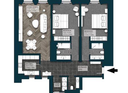 Deluxe Two-Bedroom Apartment 7