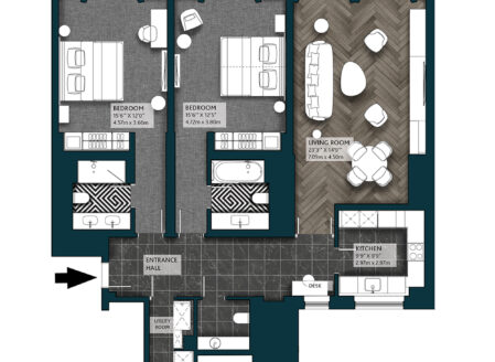 Deluxe Two-Bedroom Apartment 8