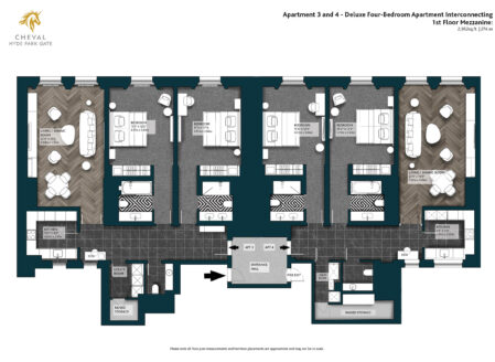 Apartments 3 and 4 - Deluxe Four Bedroom Apartment Interconnecting