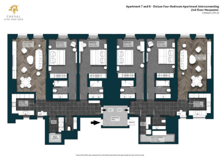 Apartments 7 and 8 - Deluxe Four Bedroom Apartment Interconnecting