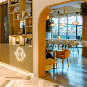 The restaurant on the ground floor opens from 7am until 10pm